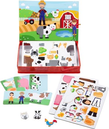 Bigjigs Toys Magnetické oblékací puzzle Farma - obrázek 1