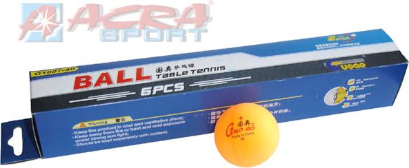 ACRA Míčky na stolní tenis (ping pong) 40 mm oranžové - obrázek 1