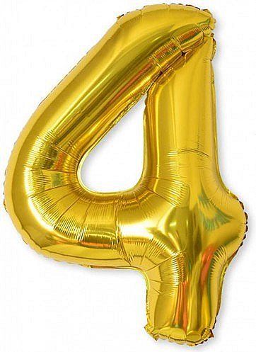 Nafukovací balónky čísla maxi zlaté - 4 - obrázek 1