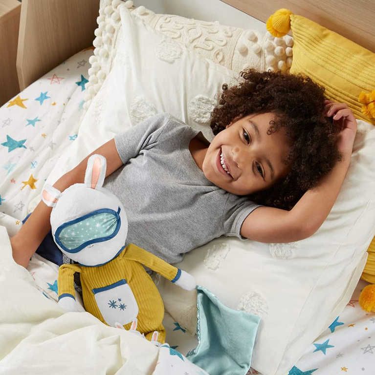 FISHER PRICE Baby zajíček textilní usínáček na spinkání na baterie Světlo Zvuk - obrázek 3