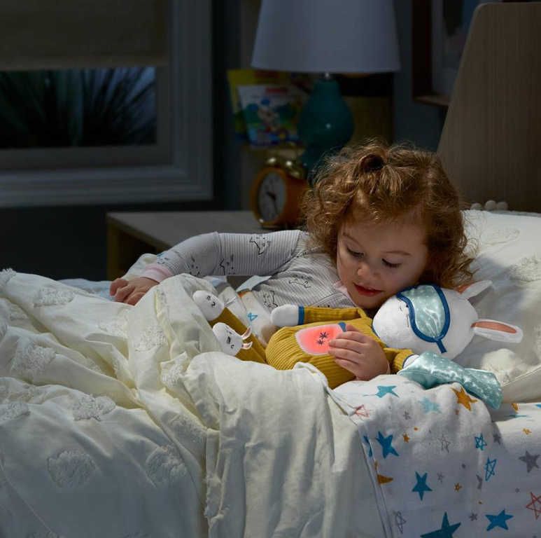 FISHER PRICE Baby zajíček textilní usínáček na spinkání na baterie Světlo Zvuk - obrázek 5