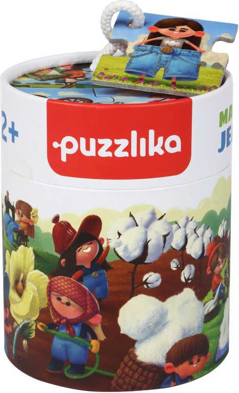 PUZZLIKA Baby dějové puzzle skládačka Výroba džínů velké dílky set 15ks - obrázek 2