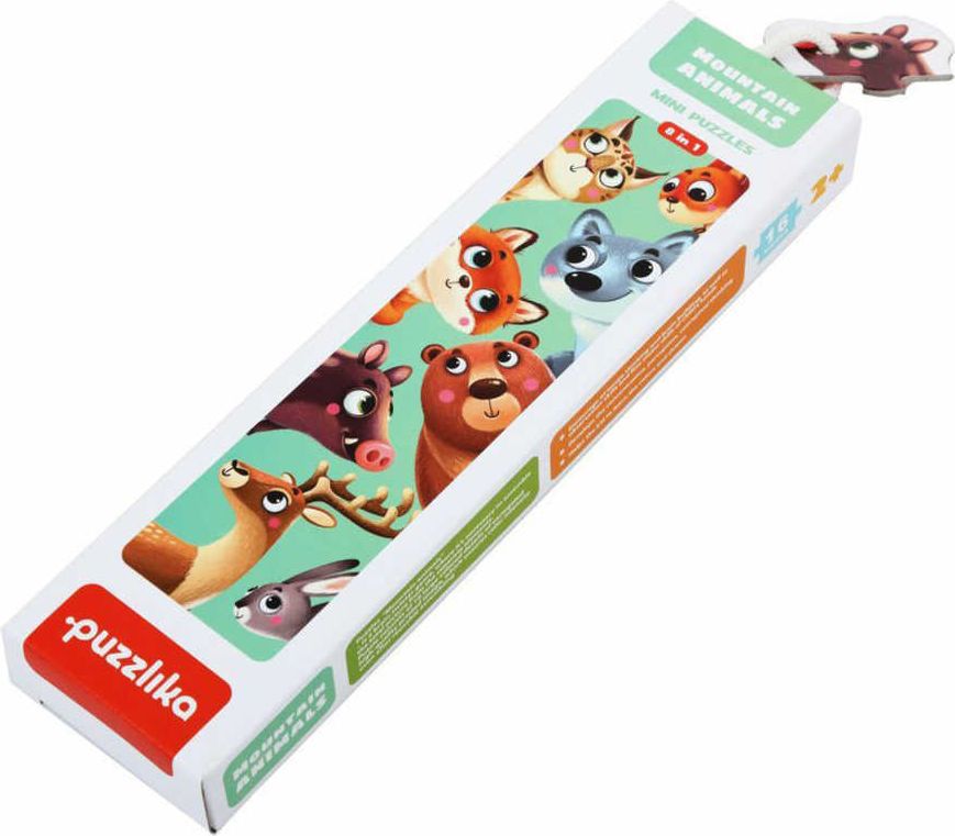 PUZZLIKA Baby puzzle skládačka Lesní zvířátka 8x 2 dílky pro miminka - obrázek 2