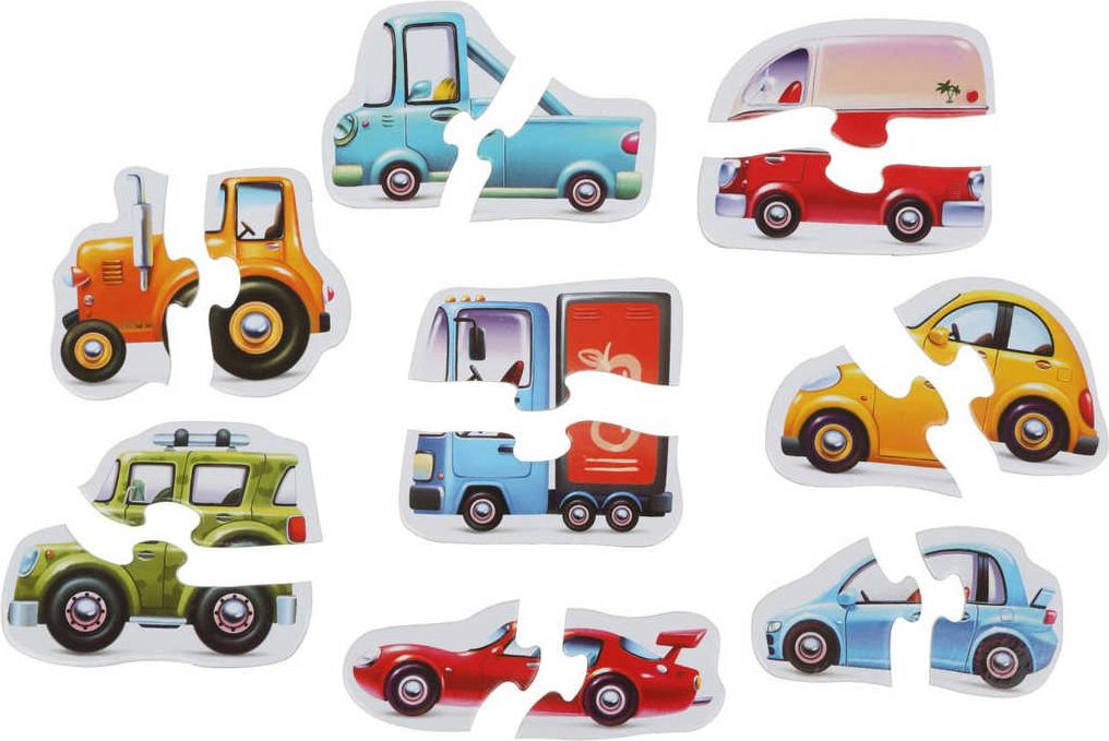 PUZZLIKA Baby puzzle skládačka Dopravní prostředky 8x 2 dílky pro miminka - obrázek 3