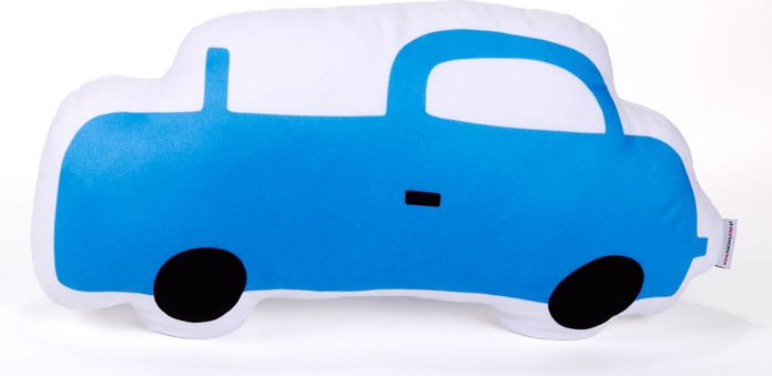 TVAROVANÝ POLŠTÁŘ AUTO MODRÉ - obrázek 1