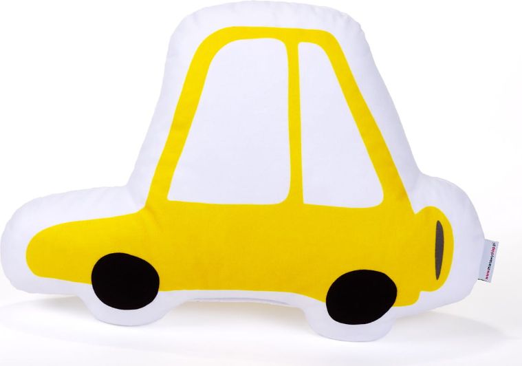 TVAROVANÝ POLŠTÁŘ AUTO ŽLUTÉ - obrázek 1