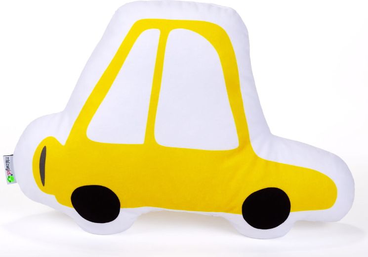 TVAROVANÝ POLŠTÁŘ AUTO ŽLUTÉ - obrázek 2