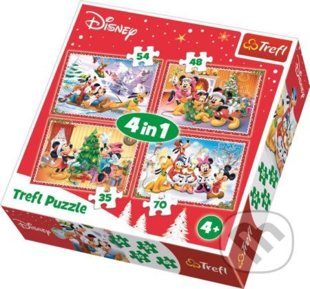 Vánoce u Mickey Mouse 4v1 - Trefl - obrázek 1