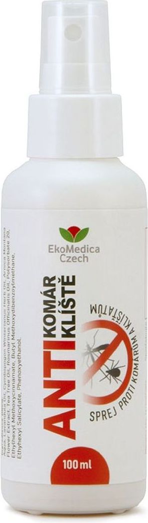 EkoMedica Czech ANTI KOMÁR KLÍŠTĚ spray proti komárům a klíšťatům 100 ml - obrázek 1
