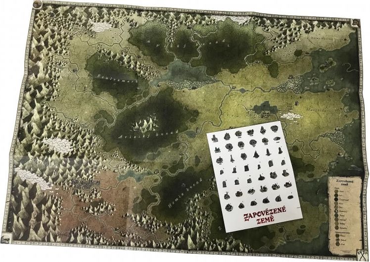 Mytago RPG hra Zapovězené země - mapa a samolepky - obrázek 1