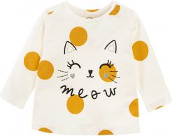 COOL CLUB Dívčí tričko s dl. rukávem Meow 74 - obrázek 1