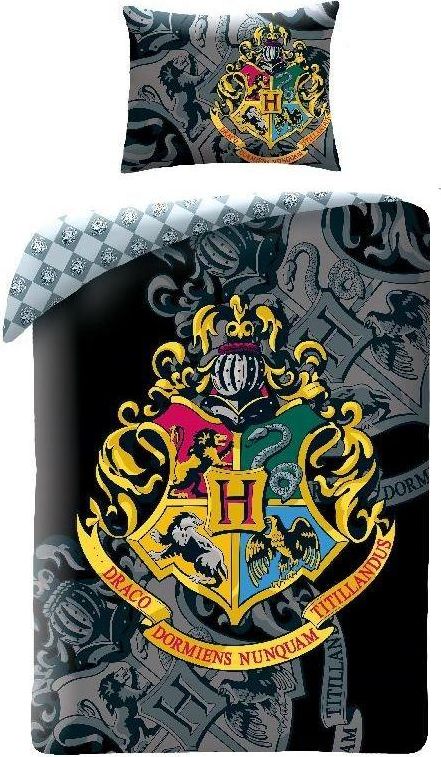HALANTEX Povlečení Harry Potter black  Bavlna, 140/200, 70/90 cm - obrázek 1