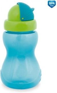 Canpol babies Láhev sportovní se slámkou malá 270 ml modrá - obrázek 1