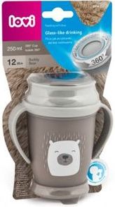 LOVI Hrníček 360 JUNIOR 250ml s úchyty BUDDY BEAR - obrázek 2