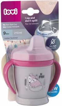 LOVI Hrníček nevylévací INDIAN SUMMER Girl 210ml 9m+ - obrázek 2