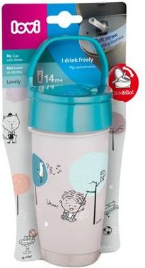 LOVI Hrníček se slámkou LOVELY ACTIVE 350 ml kluk - obrázek 3