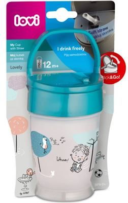 LOVI Hrníček se slámkou LOVELY JUNIOR 250 ml kluk - obrázek 3