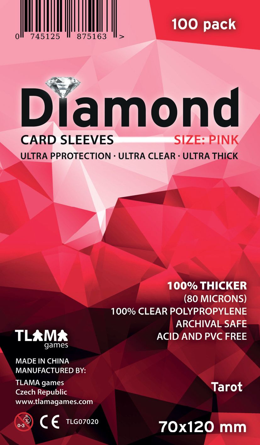 TLAMA games Obaly na karty Diamond Pink: Tarot (70x120 mm) - obrázek 1
