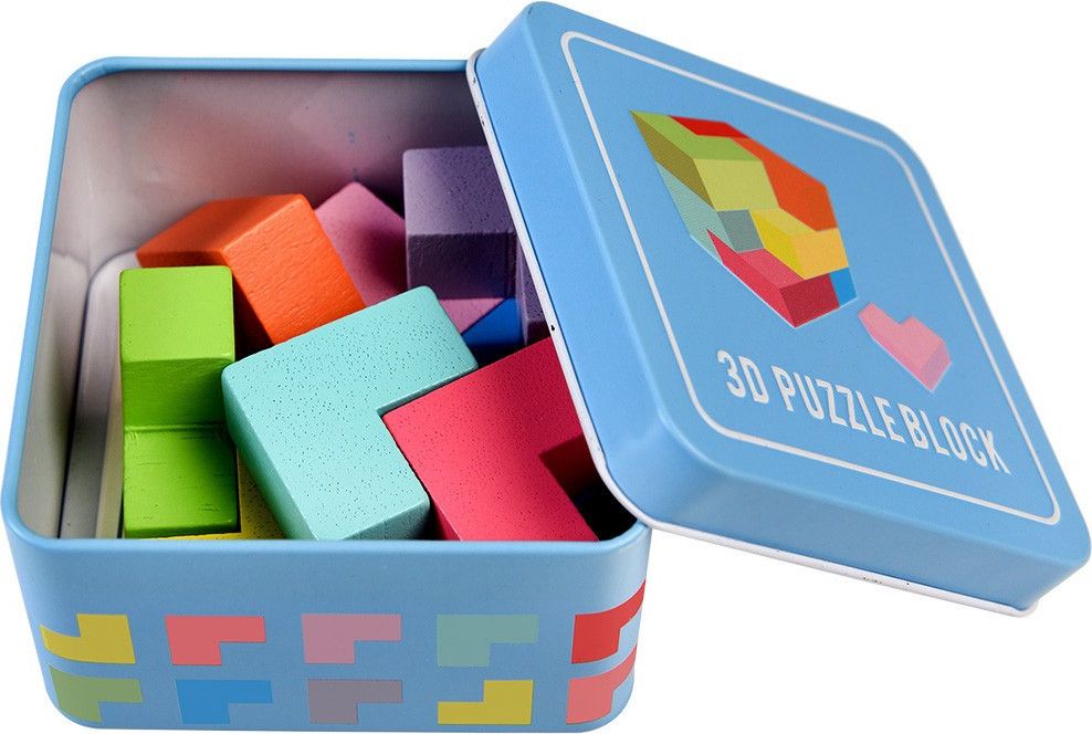 Rex London Dřevěné 3D puzzle v plechové krabičce - obrázek 2
