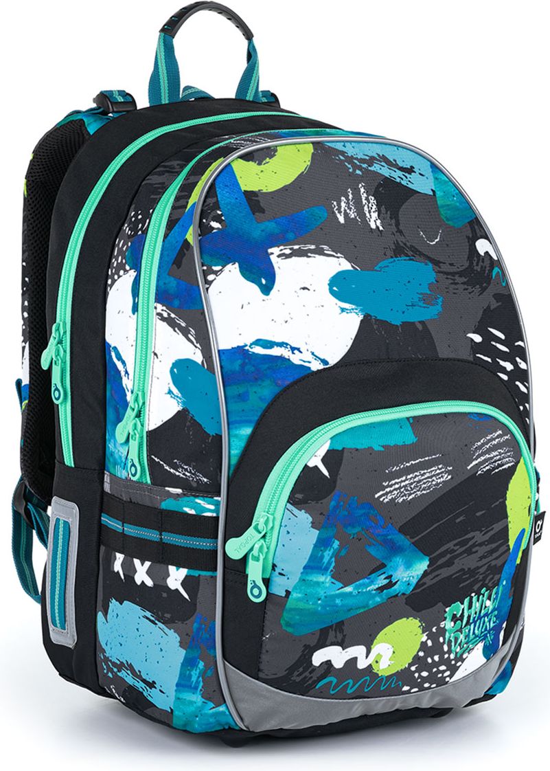 Dvoukomorový batoh s barevnými vzory Topgal KIMI 21021 B - obrázek 1