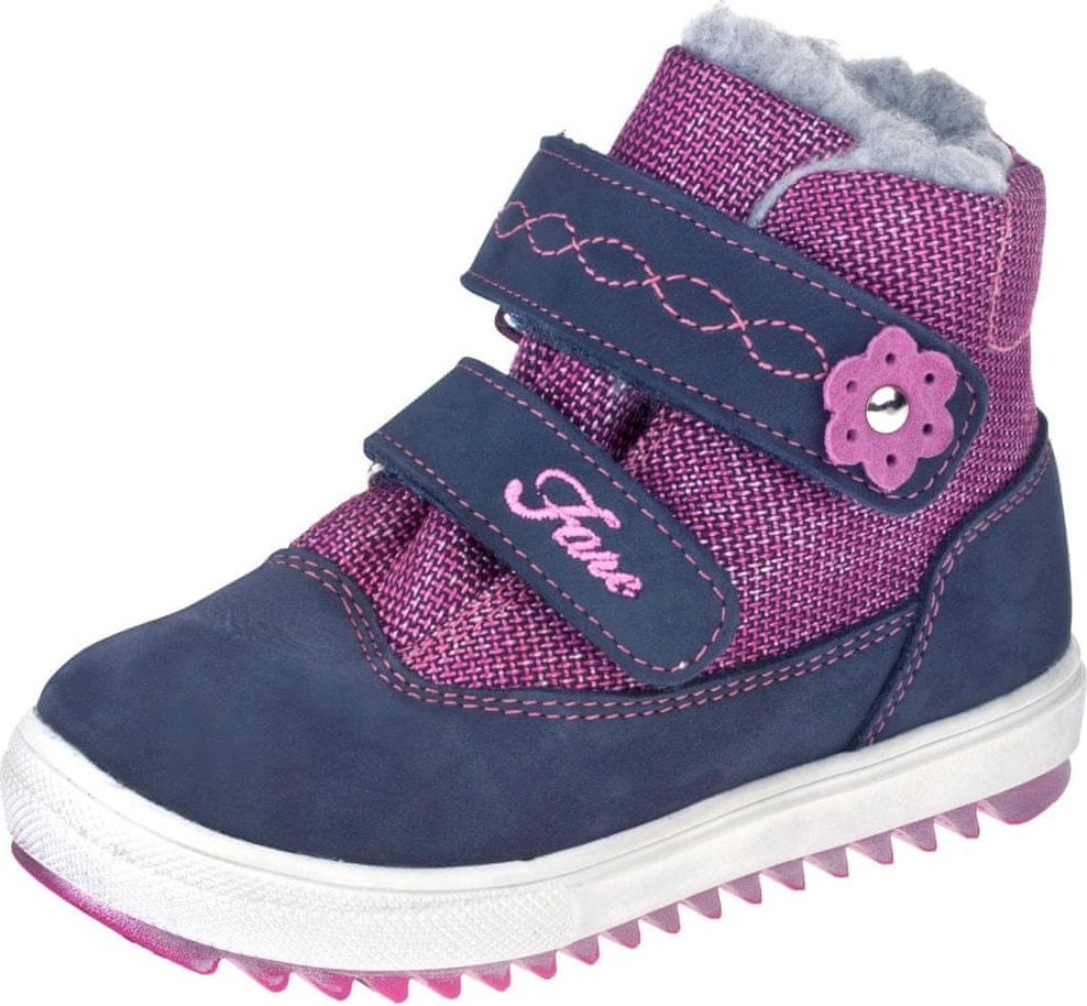 Fare dívčí zimní obuv 845251 23 růžová/modrá - obrázek 1
