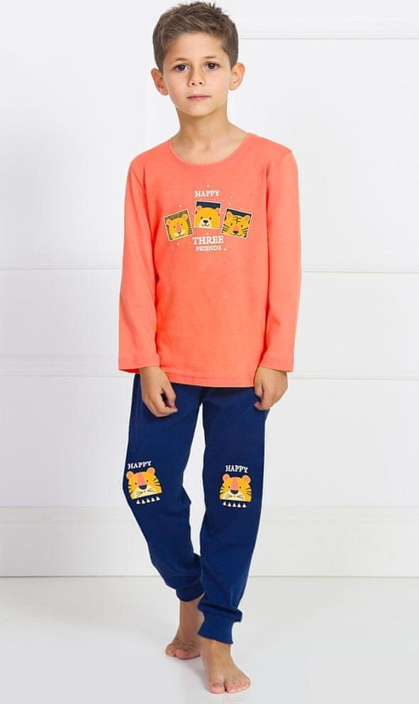Vienetta Dětské pyžamo dlouhé Kamarádi barva oranžová, velikost 104 - obrázek 1