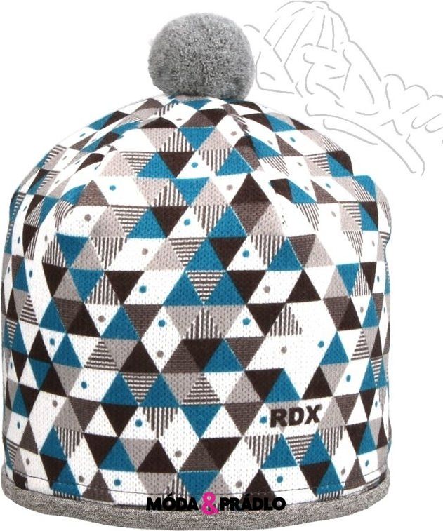 RDX zimní pletená čepice s bambulí 3670 modrá věk: 4 - obrázek 1