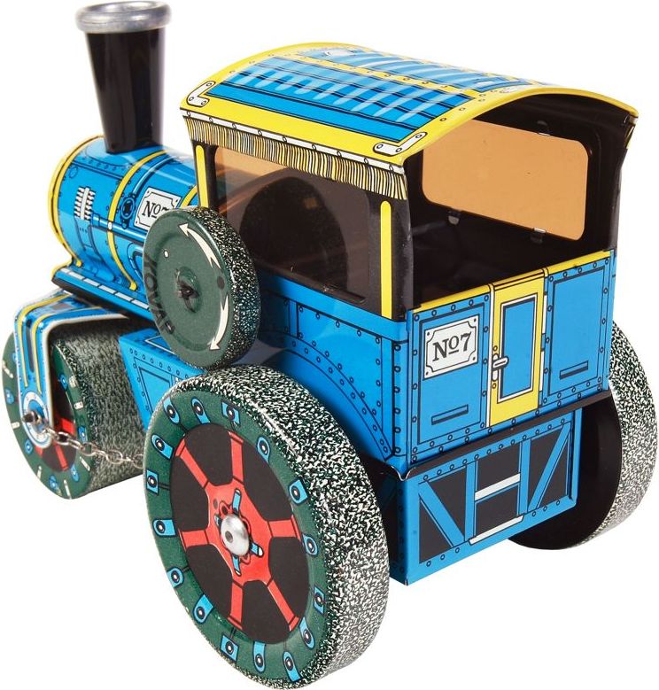 Siniční válec modrý -  plechový model - obrázek 2