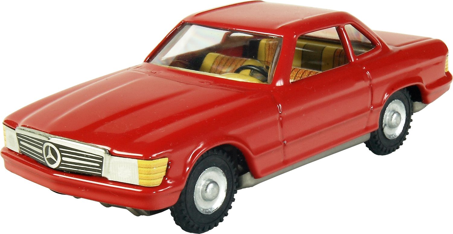 Mercedes Cupe plechový model - červený - obrázek 1