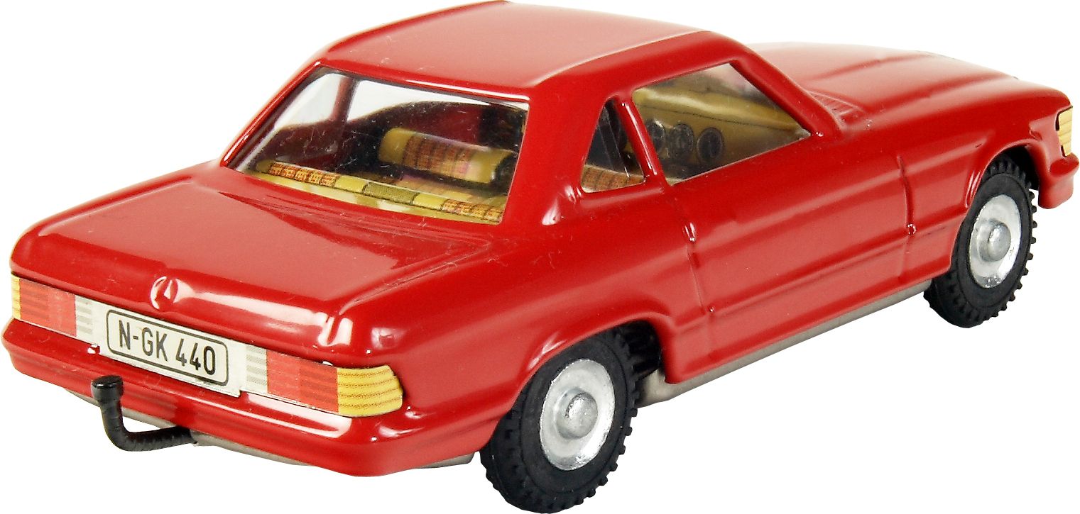Mercedes Cupe plechový model - červený - obrázek 2