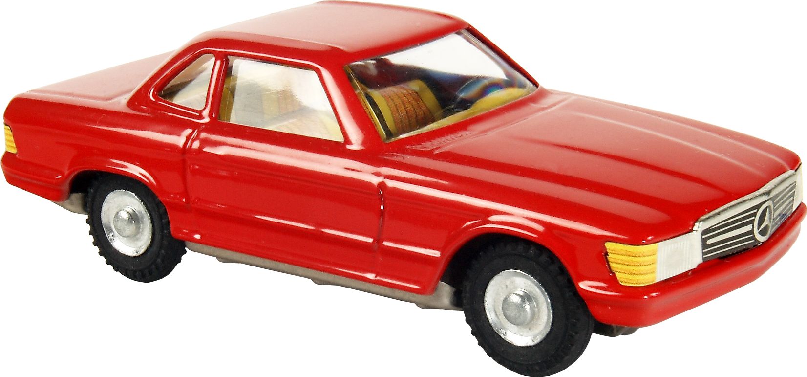 Mercedes Cupe plechový model - červený - obrázek 3