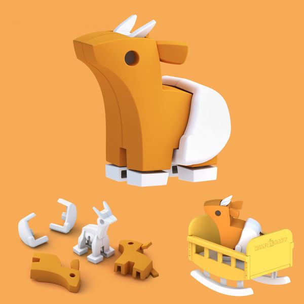 HALFTOYS BABY ANTILOPA - magnetická skládací hračka