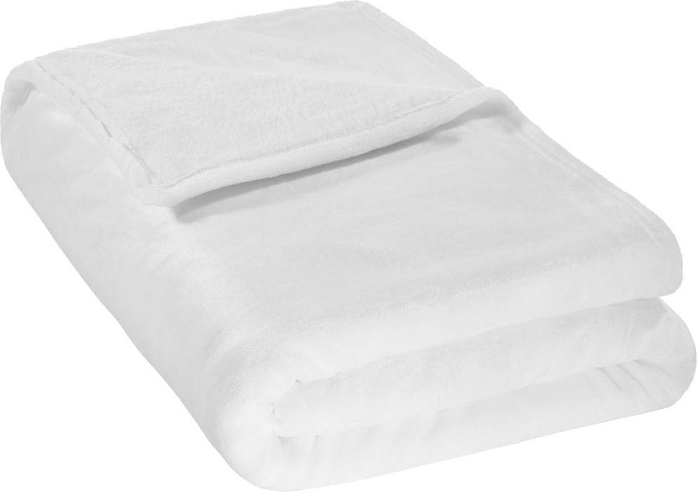 tectake Hřejivá deka mikroplyš - bílá, 220 x 240 cm - obrázek 1
