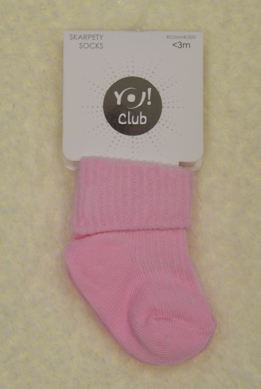 Kojenecké ponožky YO BABY světle růžové velikost 0-3 měsíce 56-62 - obrázek 1