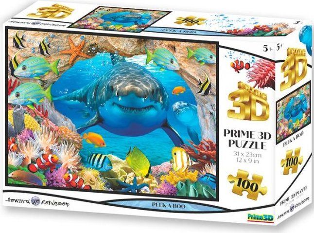 PRIME 3D Puzzle Žraločí schovávaná 3D 100 dílků - obrázek 1