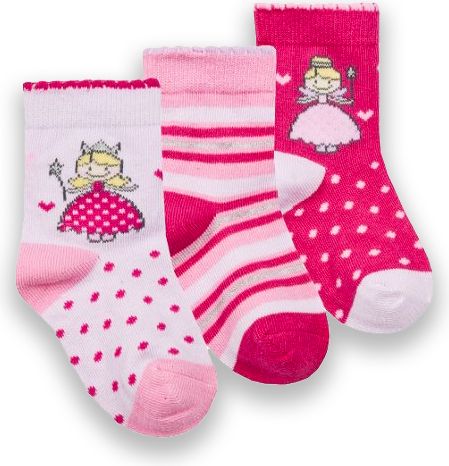 Cotton Rich Ponožky kojenecké dívčí víly B 3 páry velikost ponožek: 0-15 (0-6 měsíců) - obrázek 1