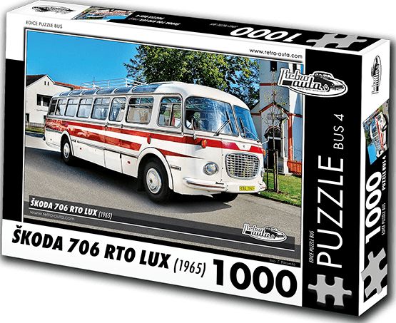 RETRO-AUTA© Puzzle BUS 4 - ŠKODA 706 RTO LUX (1965) 1000 dílků - obrázek 1