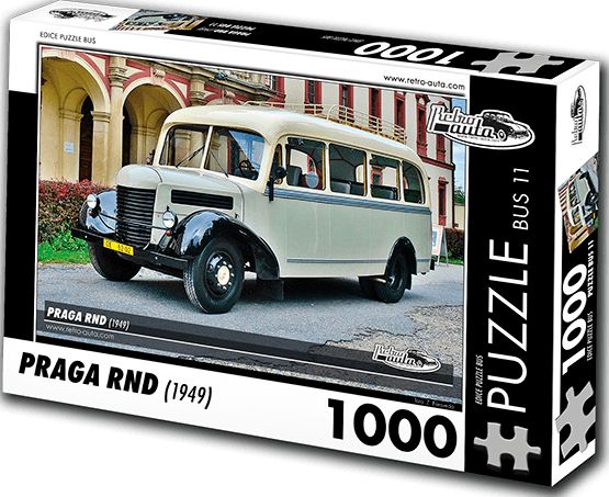 RETRO-AUTA© Puzzle BUS 11 - Praga RND (1949) 1000 dílků - obrázek 1