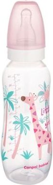 Canpol babies Lahev s potiskem AFRIKA 330ml růžová - obrázek 1