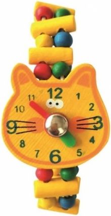 Bino Dřevěné náramkové hodinky - Kočička - obrázek 1