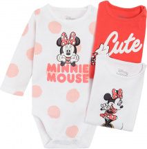COOL CLUB Body s dl. rukávem 3 ks Minnie Mouse 74 - obrázek 1