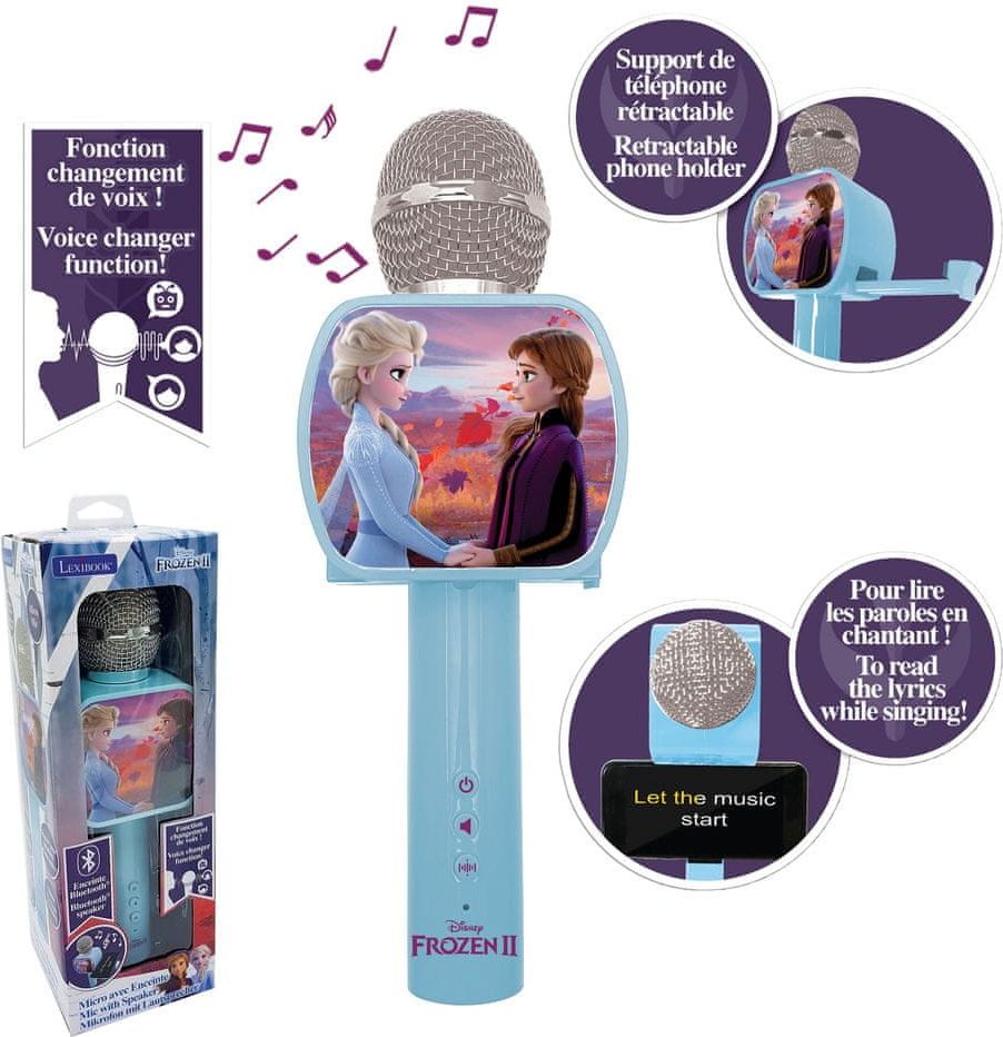 Lexibook Frozen - Bezdrátový mikrofon Karaoke s vestavěným reproduktorem Bluetooth® - obrázek 1