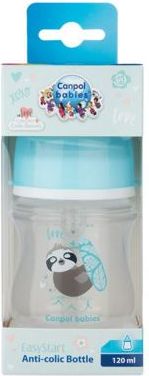 Canpol babies Lahev se širokým hrdlem EXOTIC ANIMALS 120 ml modrá - obrázek 2