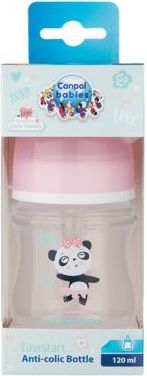 Canpol babies Lahev se širokým hrdlem EXOTIC ANIMALS 120 ml růžová - obrázek 2