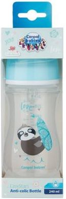 Canpol babies Láhev se širokým hrdlem EXOTIC ANIMALS 240 ml modrá - obrázek 2