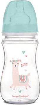 Canpol babies Láhev se širokým hrdlem EXOTIC ANIMALS 240 ml zelená - obrázek 1