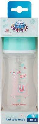 Canpol babies Láhev se širokým hrdlem EXOTIC ANIMALS 240 ml zelená - obrázek 2