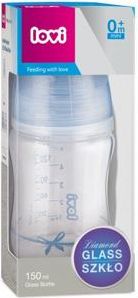 LOVI Lahev skleněná 150ml BABY SHOWER kluk - obrázek 2