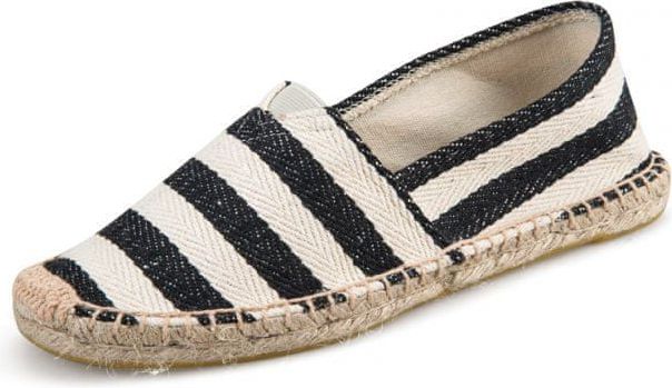Max Espadrilky textilní boty Black Stripes - černo bílá - obrázek 1