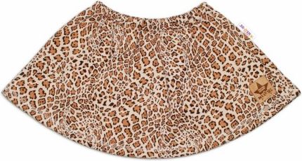 BABY NELLYS Oteplená sukně Gepard - hnědá, Velikost koj. oblečení 80 (9-12m) - obrázek 1